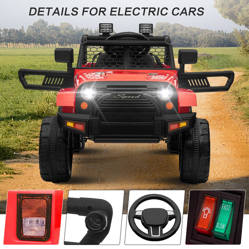 12V Battery-Powered Kids Ride-On Off-Road Truck Toy with Parent Remote Control