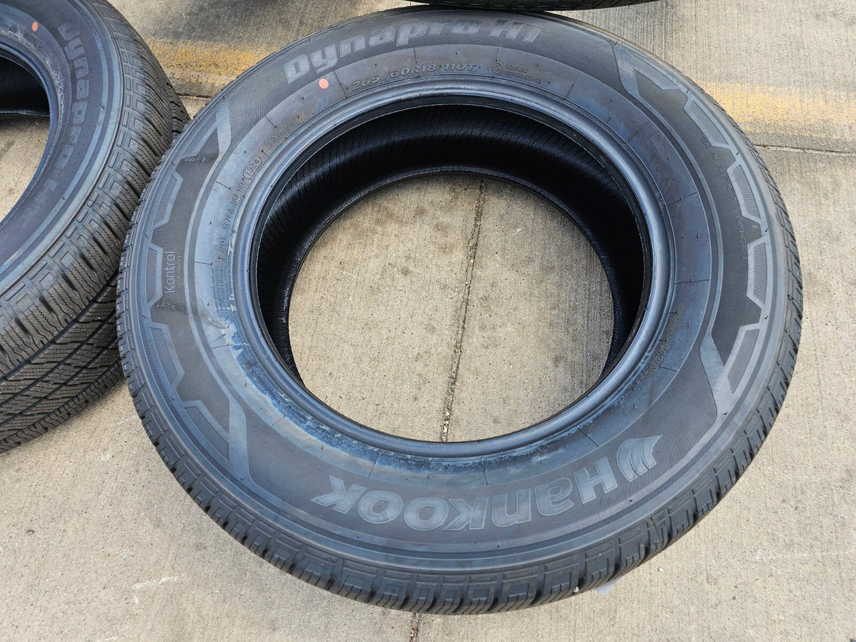(4) 265/60/18 Hankook Dynapro H/T tires NEW TAKE OFFS! Texas Truck Tire