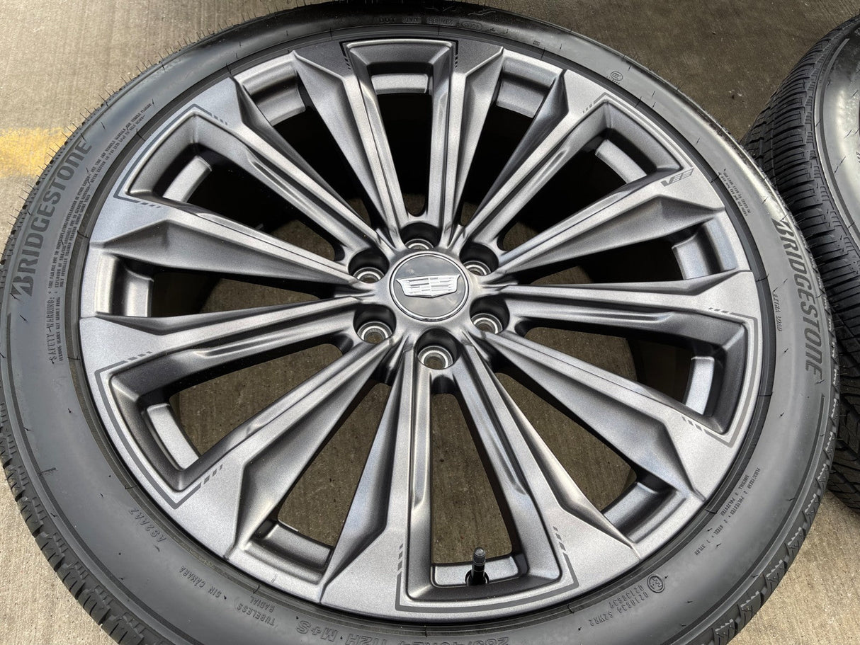 24" Cadillac Escalade V OEM wheels rims tires 2022 2023 2024 2025 2026 Texas Truck Tire