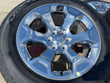 20" Dodge Ram 1500 OEM Laramie CHROME 2680 wheels rims 2025 2026 BRIDGESTONE NEW Texas Truck Tire