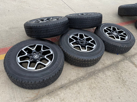 18" Ford Bronco wheels rims black 95213 Ranger tires 2023 2024 2025 2026 NEW Texas Truck Tire