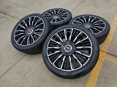 24" Chevy Tahoe Suburban Silverado OEM High Country wheels rims 2025 2026 NEW Texas Truck Tire