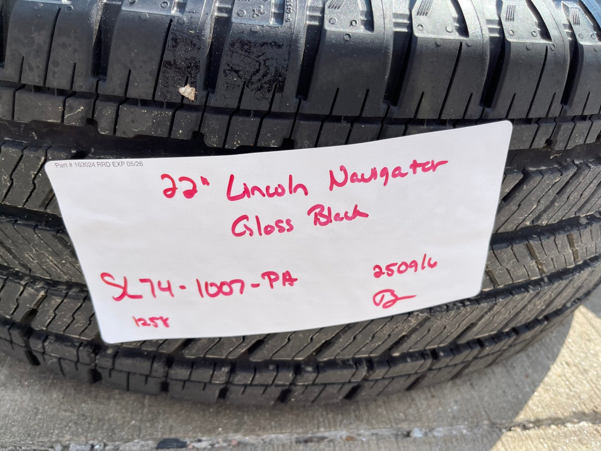 22" Lincoln Navigator OEM 10665 rims wheels BLACK LABEL 2025 2026 MICHELIN NEW Texas Truck Tire