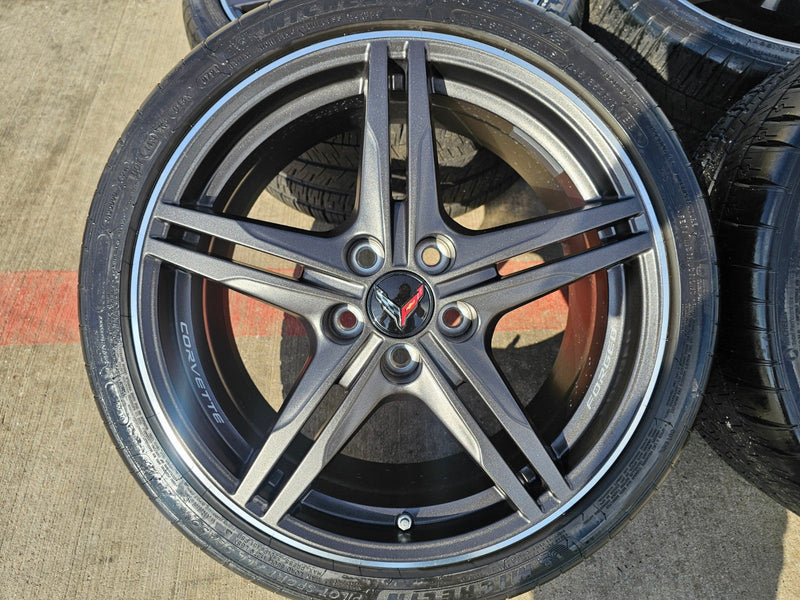 19" + 20" Chevy Corvette Z06 C8 OEM FORGED 94027 94028 wheels rims 2024 2026 NEW Texas Truck Tire