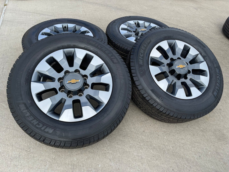 20" Chevy Silverado GMC Sierra AT4 2500 3500 OEM 5960 5947 wheels rims MICHELIN Texas Truck Tire