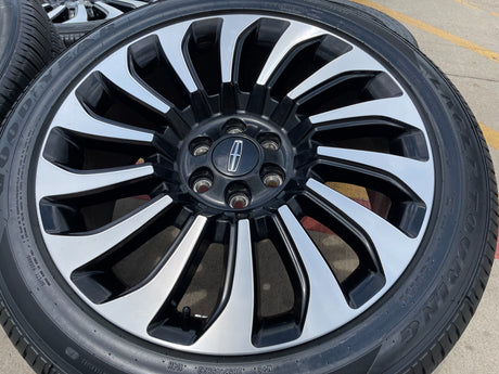 22" Lincoln Navigator OEM rims wheels 10499 95383 Black Label 2024 2025 2026 Texas Truck Tire