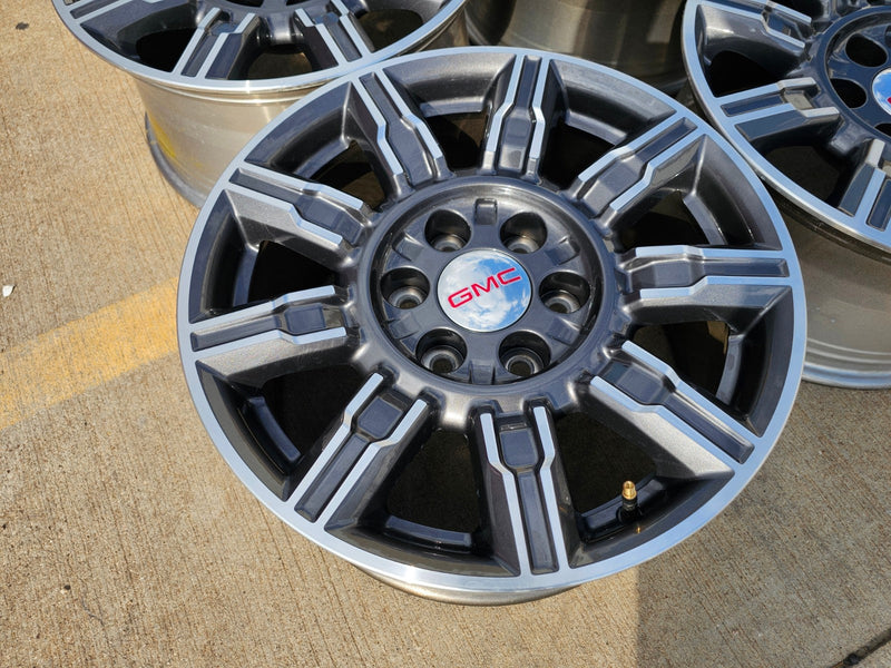 18" GMC Sierra AT4X Chevy Silverado OEM 14131 wheels rims 2024 2025 2026 Texas Truck Tire
