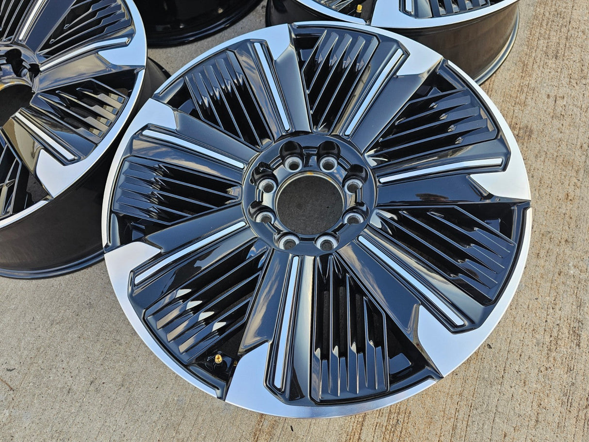 24" Cadillac Escalade IQ EV OEM 8x165 wheels rims Hummer 2500 2024 2025 2026 Texas Truck Tire
