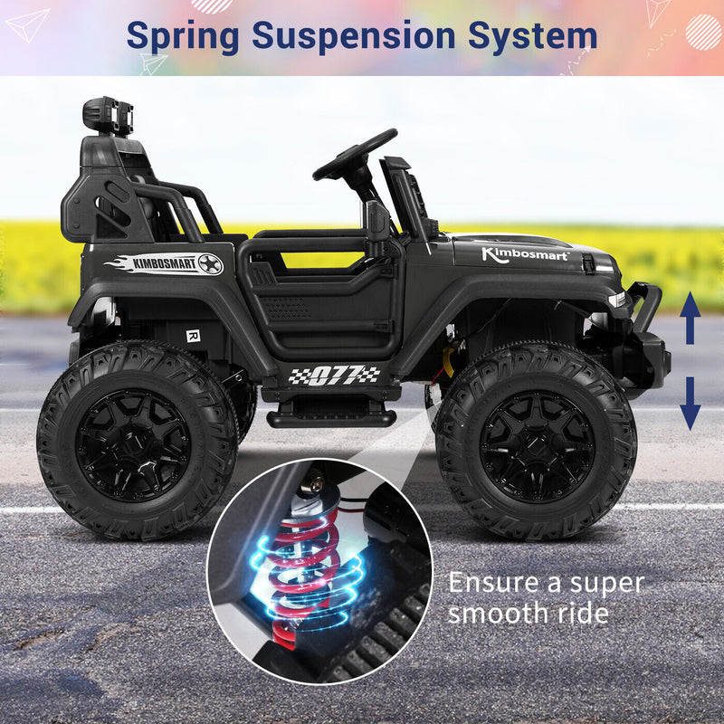 Kimbosmart 24V Electric Battery-Powered Children's Ride-On Vehicle Truck Featuring LED Lights, MP3 Player, and Bluetooth Connectivity