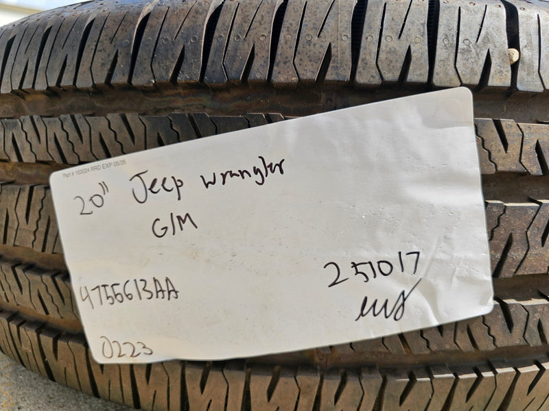 20" Jeep Wrangler Rubicon 4XE OEM 9333 wheels rims Gladiator 2024 2025 2026 Texas Truck Tire