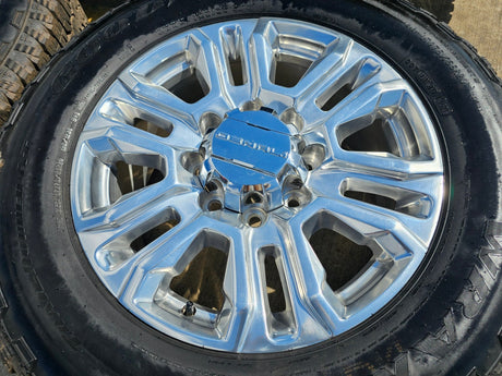 20" GMC Sierra Denali 2500 3500 OEM 5957 wheels rims tires 2024 2025 2026 NEW Texas Truck Tire