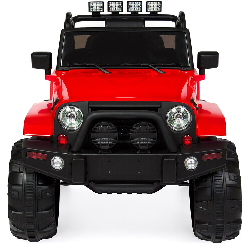 3-Speed Ride-On Truck Toy with Remote Control and LED Lights for Kids, 12V Durable Design