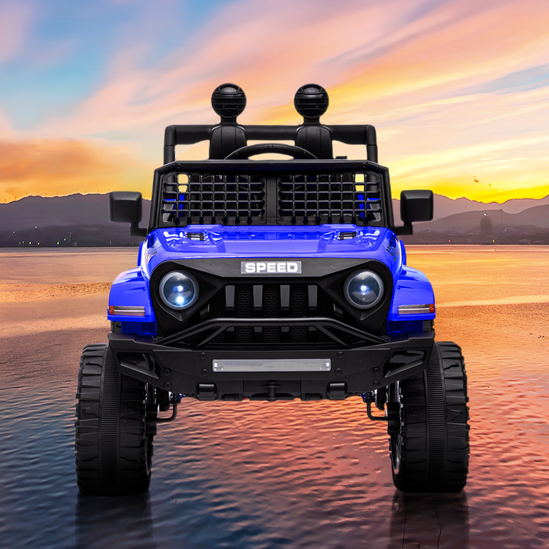 Blue Kids Electric Ride-On Car with Remote Control and MP3 Player