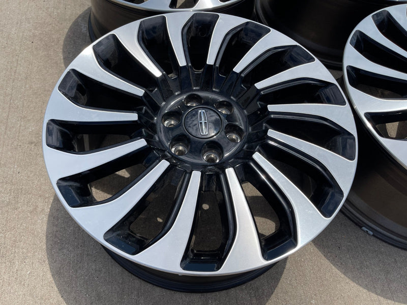 22" Lincoln Navigator OEM rims wheels 10499 95383 Black Label 2023 2024 2025 Texas Truck Tire