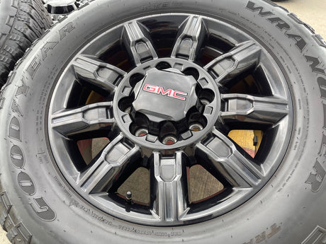 20" GMC Sierra DENALI 2500 3500 OEM 14137 5963 wheels rims Silverado tires A/T Texas Truck Tire