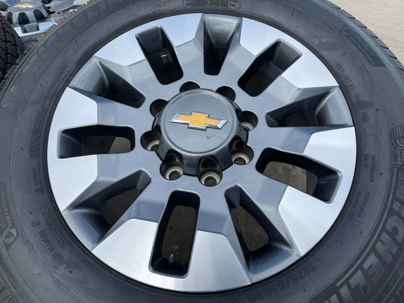20" Chevy Silverado GMC Sierra AT4 2500 3500 OEM 5960 5947 wheels rims MICHELIN Texas Truck Tire