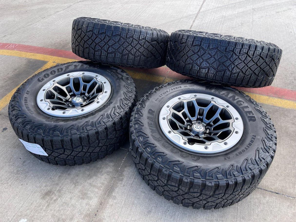 18" Dodge Ram 1500 TRX Beadlock OEM 2735 RHO wheels rims 2021 2022 2023 2024 Texas Truck Tire