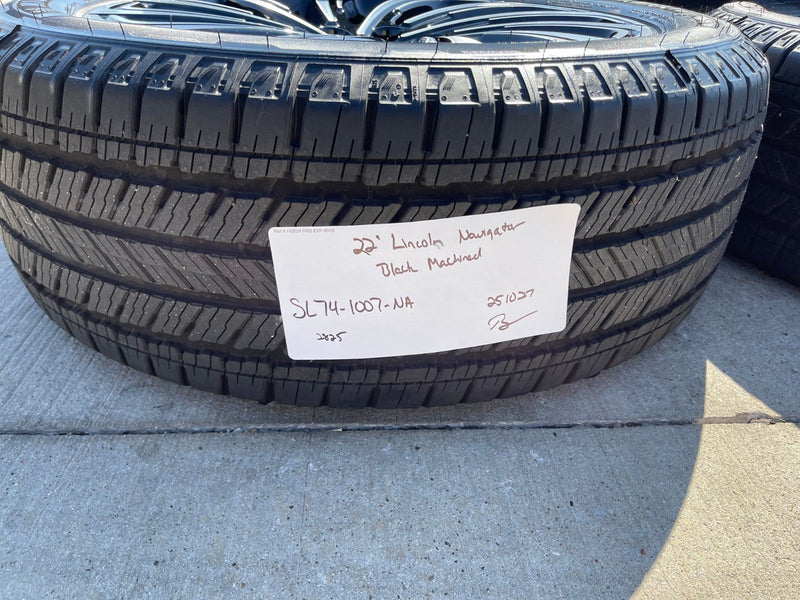 22" Lincoln Navigator OEM 10666 rims wheels BLACK LABEL 2025 2026 NEW Texas Truck Tire