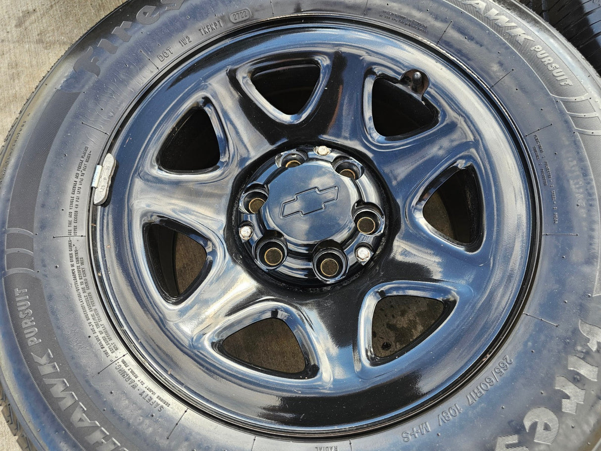 17" Chevy Tahoe PPV OEM Police Package 8111 wheels rims tires FIRESTONE Texas Truck Tire