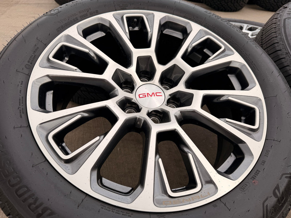 22" GMC Yukon Sierra DENALI OEM wheels rims Tahoe tires 2024 2025 2026 NEW Texas Truck Tire