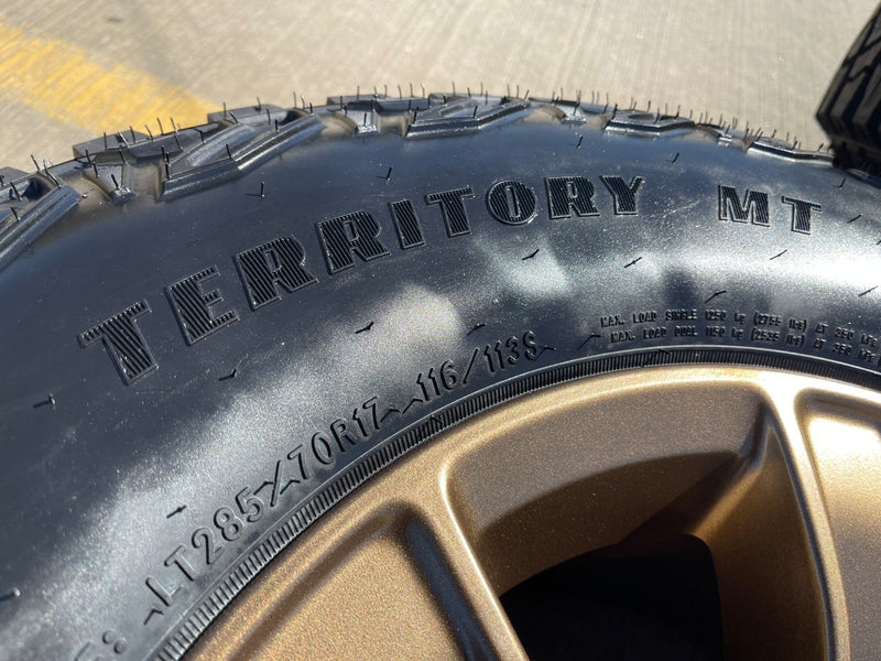 (5) 17" Jeep Wrangler Rubicon OEM 96226 wheels rims Gladiator GOODYEAR 33" NEW Texas Truck Tire