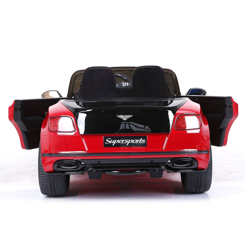 12V Bentley Continental Supersports Electric SUV Ride On Toy Car Black and Red