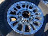18" Ford F-250 F-350 OEM rims wheels 10290 chrome tires GOODYEAR WORKHORSE A/T Texas Truck Tire
