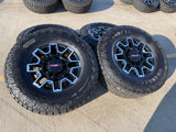 18" GMC Sierra AT4X Chevy Trail Boss 2500 OEM 14136 wheels rims GOODYEAR 35" Texas Truck Tire