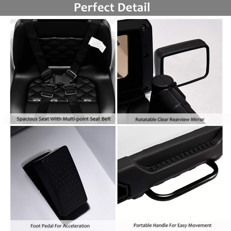 12V Electric Jeep Ride-On Car with Parental Remote Control and MP3 Player for Kids