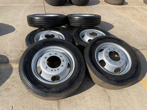 19.5" RAM 4500 5500 Ford F-450 Dually F-550 rims wheels OEM 10x225 HANKOOK NEW Texas Truck Tire