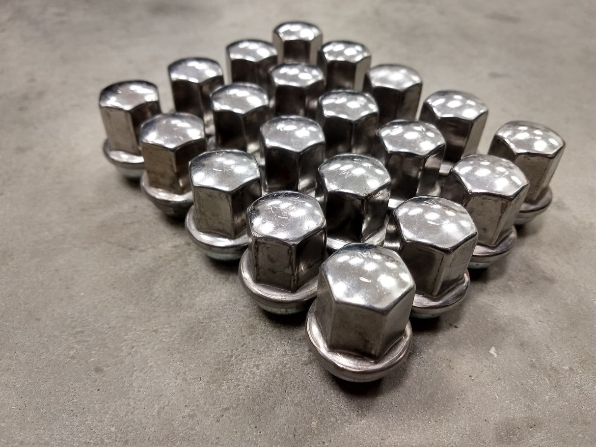 (20) 14x1.5 OEM Dodge RAM 1500 Charger Challenger SRT lug nuts polished OE Texas Truck Tire