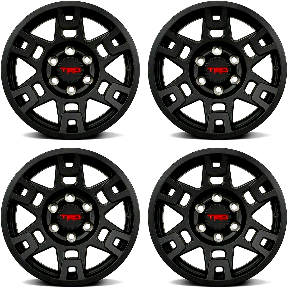 TRD Black Rims 17 – 17x7.5" Matte Black Toyota Style Wheels (Set of 4)