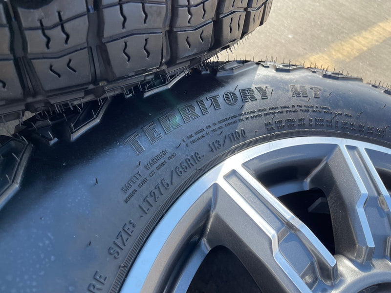 18" GMC Sierra AT4X Chevy Silverado OEM 14131 wheels rims 2024 2025 2026 Texas Truck Tire