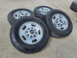 17" Chevy Silverado GMC Sierra 2500 OEM 8095 wheels rims DUELER Revo 3 A/T Texas Truck Tire