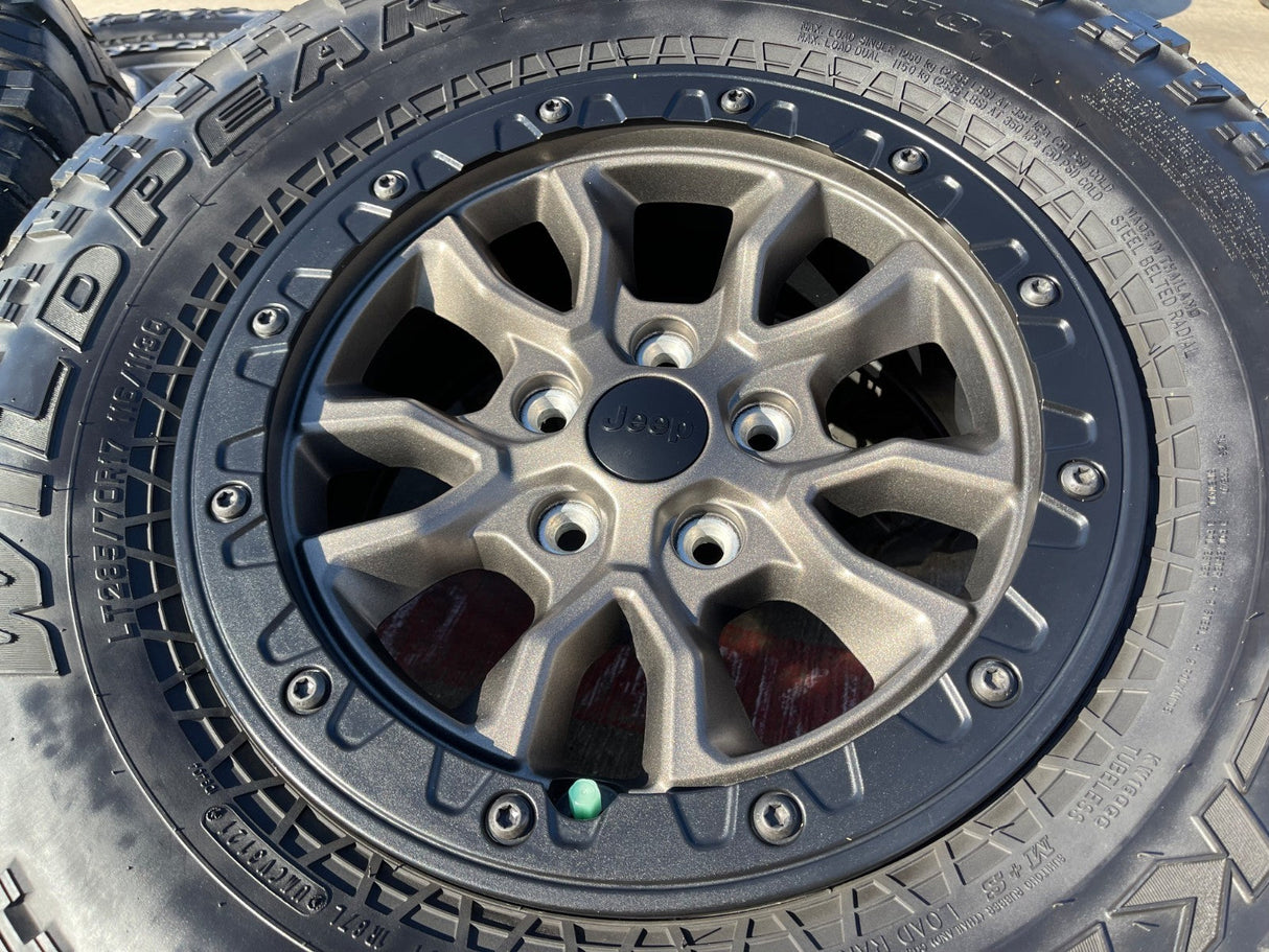 17" Jeep Wrangler 392 Gladiator Rubicon OEM 9304 95240 BEADLOCK wheels rims Texas Truck Tire
