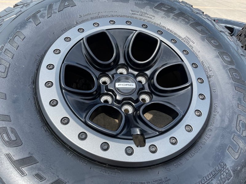 17" Ford F-150 Raptor OEM BEADLOCK rims wheels 10459 95210 BFG KO2 37" tires NEW Texas Truck Tire
