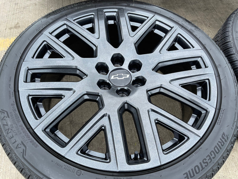 24" Cadillac Escalade Platinum OEM wheels rims tires 2023 2024 2025 2026 NEW Texas Truck Tire