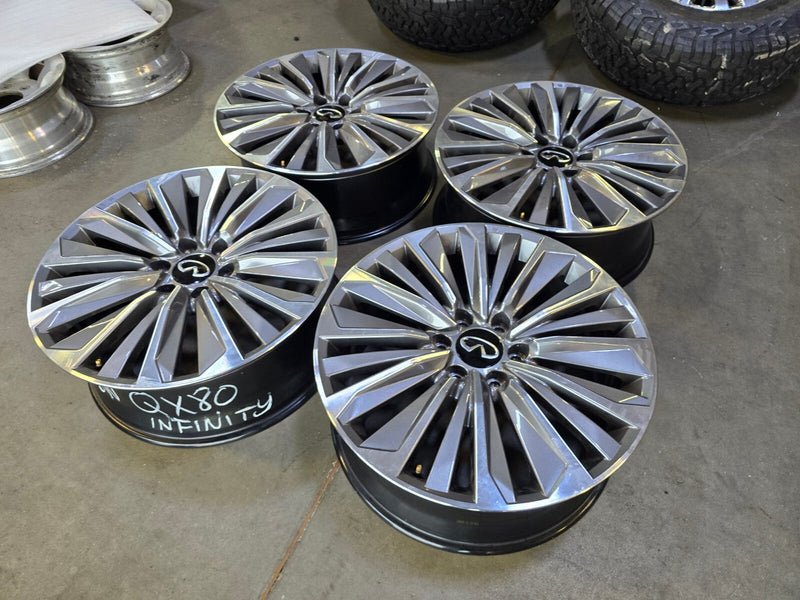 22" Infiniti QX80 QX56 Nissan Titan Armada OEM 94236 wheels rims 2025 2026 2027 Texas Truck Tire