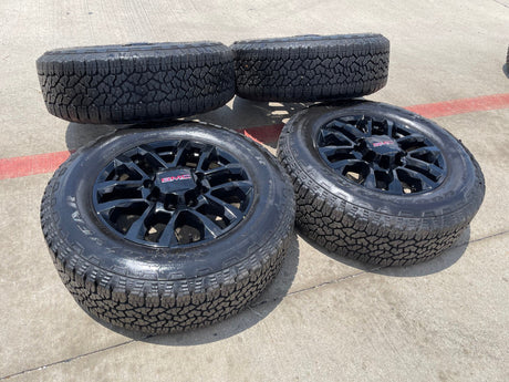20" GMC AT4 Chevy Silverado Trail Boss 2500 OEM 94030 wheels rims 2025 2026 NEW Texas Truck Tire