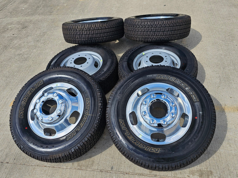 17" Ford F-350 Dually OEM 10477 10478 rims wheels Michelin A/T2 NEW Texas Truck Tire