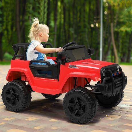 12V Kids Ride On Car Truck Toy with Remote Control, Lights, Music, and Safety Features
