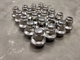 20) 14x1.5 OEM Toyota Tundra lug nuts washer polished LX570 Sequoia Land Cruiser Texas Truck Tire