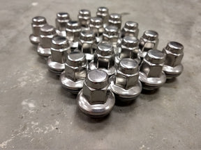 20) 14x1.5 OEM Toyota Tundra lug nuts washer polished LX570 Sequoia Land Cruiser Texas Truck Tire