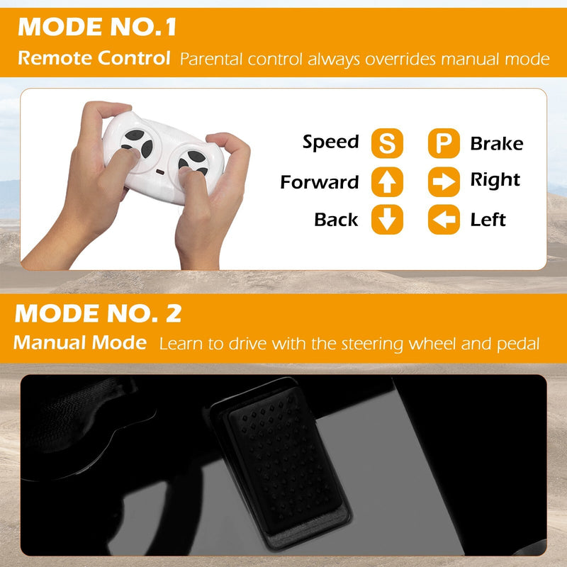 12V Electric Ride-On Jeep Truck for Kids with Remote Control and 3 Speed Settings