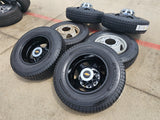 17" Chevy Silverado GMC Sierra 3500 Black Dually rims wheels OEM 5519 5520 NEW Texas Truck Tire