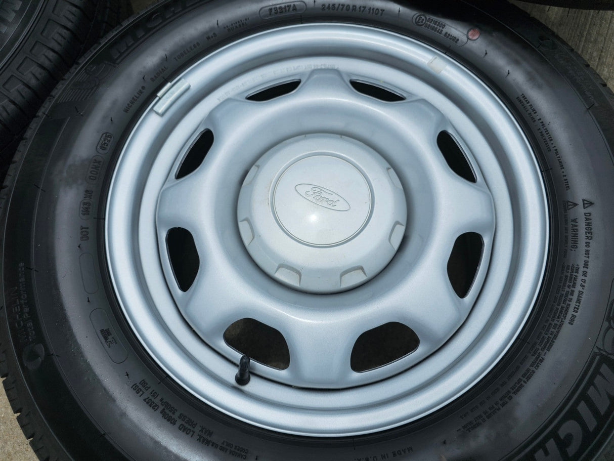 17" Ford F-150 OEM rims wheels 3857 tires steel 2023 2024 2025 2026 MICHELIN NEW Texas Truck Tire