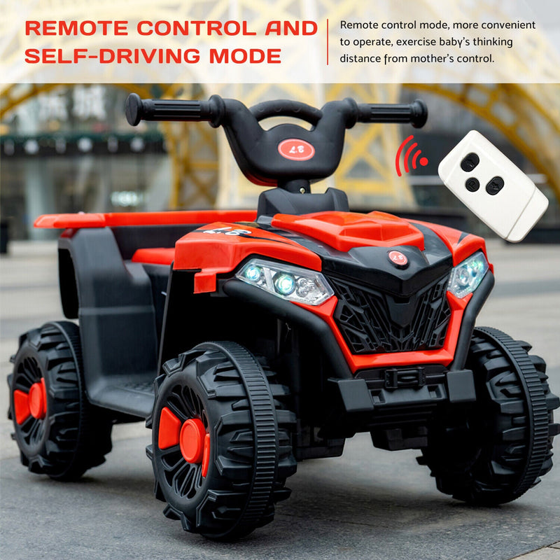 Electric ATV Ride-On Car with MP3 Player and LED Lights - 6V Battery Powered, 4-Wheeled Beach Cruiser