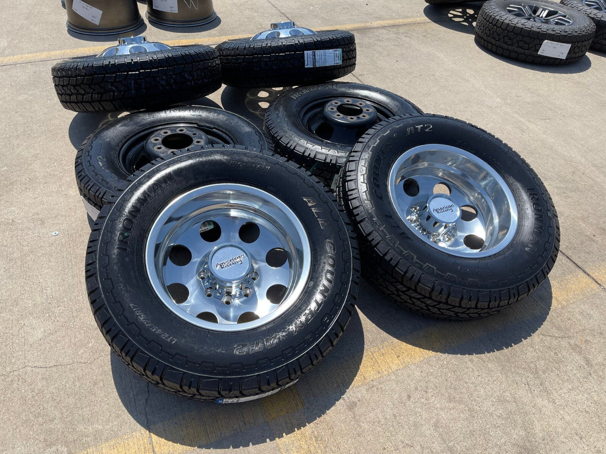 17" American Racing AR204 Dodge Ram 3500 DUALLY OEM wheels rims 8x165 8x6.5 NEW Texas Truck Tire