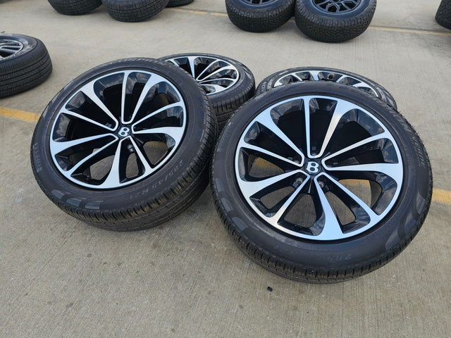 21" Bentley Bentayga OEM wheels rims black Mulliner Continental Flying Spur GT Texas Truck Tire