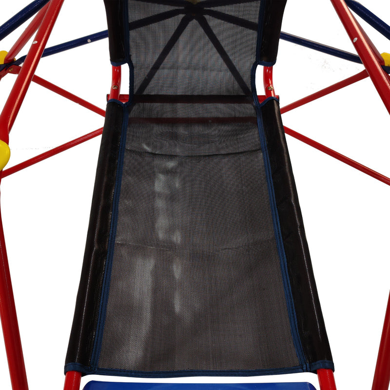 6ft Dome Climber with 1.2m Slide and Blue Climbing Stones for Ages 3+